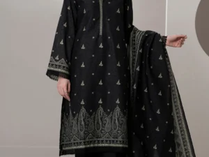 Zellbury Monochrome Unstitched 3Pc Lawn Suit – WUS25X30654 (Summer 2025) - Image 1