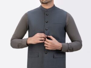 Stylish Grey Waistcoat for Men - Image 1