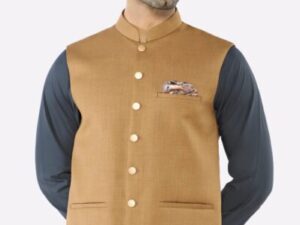 Elegant Brown Waistcoat for Men - Image 1