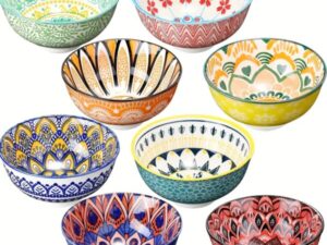 8 Pieces Colorful Ceramic Bowl Set - Image 1