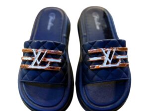LV Blue Ladies Chappal – Stylish & Comfortable - Image 1