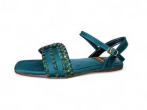 Green Fancy Ladies Sandals – Elegant and Comfortable Party Wear for Weddings - Image 1