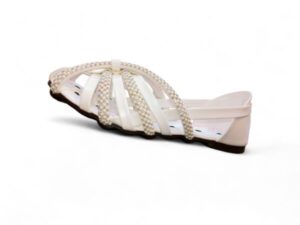 Rose Collection Ladies White Sandals – Stylish, Comfortable - Image 1