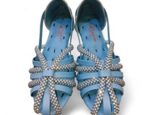 Pastel Blue Rose Collection Ladies Sandals – Stylish & Comfortable - Image 2