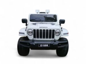 Buy White Electric Jeep for Kids – Rechargeable Ride-On with Music & Lights - Image 1