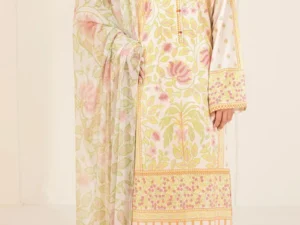 Limelight U4309 – Printed 3Pc Unstitched Lawn Suit for Women - Image 3