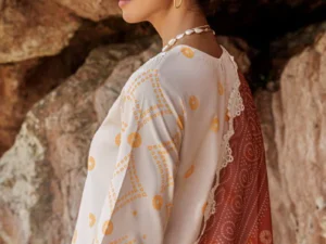 Charizma SH5-07 – Sheen Embroidered Lawn 3PC Unstitched Suit - Image 2