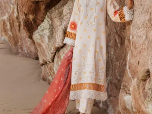 Charizma SH5-07 – Sheen Embroidered Lawn 3PC Unstitched Suit - Image 3