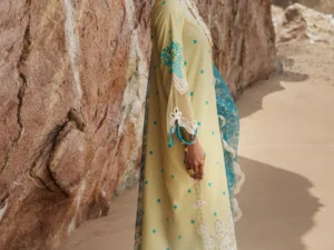 Charizma SH5-03 – Sheen Embroidered Lawn 3PC Unstitched Suit - Image 3