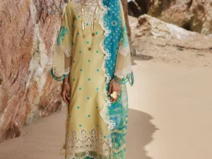 Charizma SH5-03 – Sheen Embroidered Lawn 3PC Unstitched Suit - Image 1