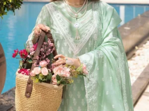 CL-52678 – 3-Piece Unstitched Lacquer Printed Lawn Suit - Image 5