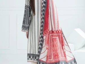 CL-52079 A – 3 Piece Unstitched Printed Lawn Suit - Image 2