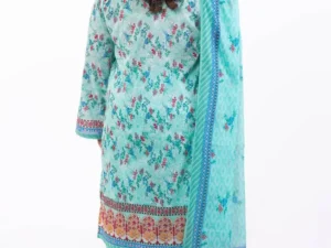 CL-52126 A – 3 Piece Unstitched Printed Lawn Suit - Image 4