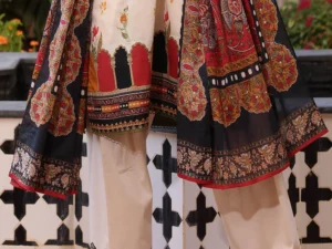 CL-52390 – 3 Piece Unstitched Printed Lawn Suit with Printed Lawn Dupatta - Image 3