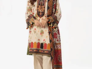 CL-52390 – 3 Piece Unstitched Printed Lawn Suit with Printed Lawn Dupatta - Image 5