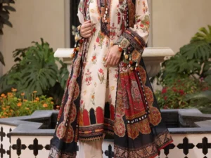 CL-52390 – 3 Piece Unstitched Printed Lawn Suit with Printed Lawn Dupatta - Image 1