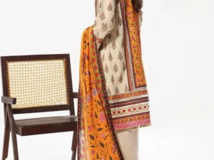 CL-52503 – 3 Piece Unstitched Printed Lawn Suit with Printed Lawn Dupatta - Image 2