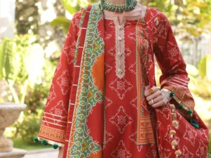 CL-52505 – 3 Piece Unstitched Printed Lawn Suit with Printed Lawn Dupatta - Image 1