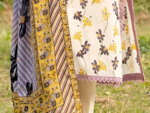 CL-52455 – 3 Piece Unstitched Printed Lawn Suit - Image 3