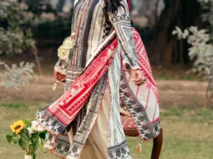 CL-52079 A – 3 Piece Unstitched Printed Lawn Suit - Image 6