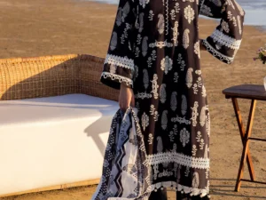 B-52002 – 3 Piece Unstitched Printed Lawn Suit - Image 4