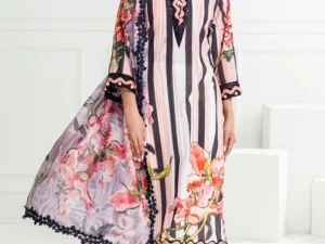 PC-52004 – 3 Piece Unstitched Printed Lawn Suit with Paper Cotton Dupatta - Image 5
