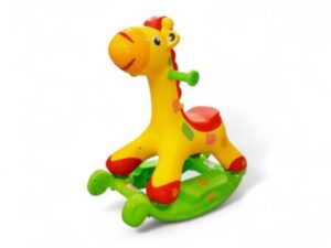 Yellow Rocking Giraffe Ride – 2-in-1 Rocker & Scoot Toy - Image 1